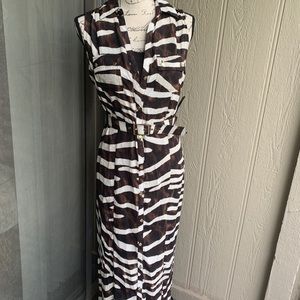 New! Animal print belted Maxi dress